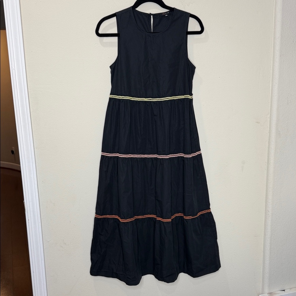 Madewell Rickrack Cattail Tiered Dress